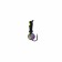 Mormyshka ants black, lime eyes + ball of rainbow, weight 0.3 g