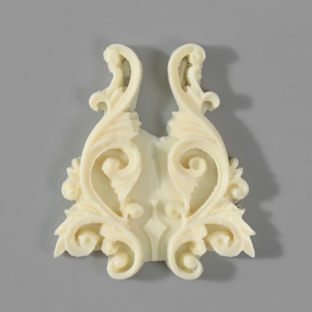 Silicone "monogram" 4.5x1.7 cm mix-4