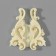 Silicone "monogram" 4.5x1.7 cm mix