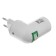 Ecola adapter, plug-patron, e27, 60 x 83 mm, with a switch, white