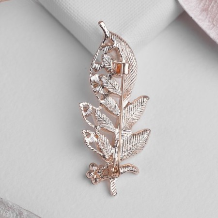 Brooch "Solo" twig, color in gold-2
