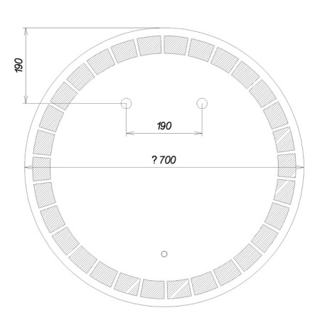Domino Maskat mirror, size 700x700 mm, with backlight-1