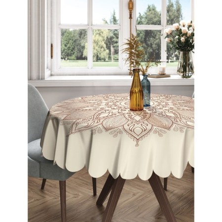 The tablecloth "Flower pattern", round, Saten, d = 150 cm