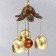 Wind Music Metal "Family Elephants in a Circle" 3 bells 1 figure 40 cm
