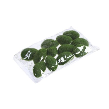 Artificial moss "stones", shaggy, set 12 pcs., Greengo-10