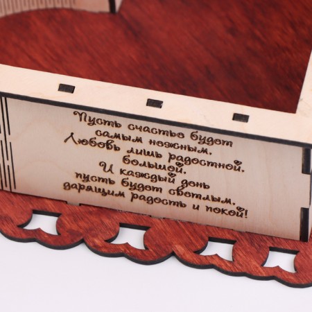 Casket "Heart", with a wish, 21x19x6 cm-3