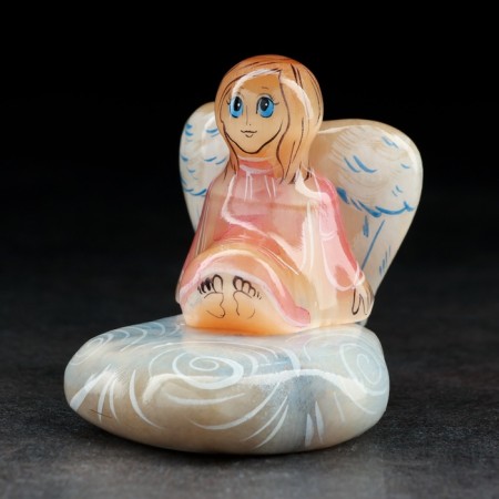 Souvenir "Angel on the Cloud", 6.5x6.5x5 cm, selenite-1