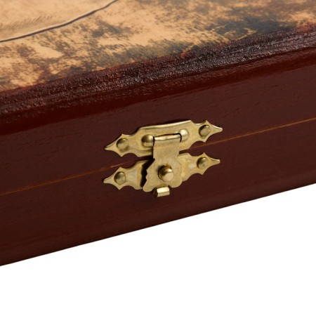 Wooden backgammon with checkers, board game "Dog", 40 x 40 cm-5