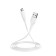 Cable Borofone BX18, microUSB - USB, 2 A, 2 m, PVC braid, white
