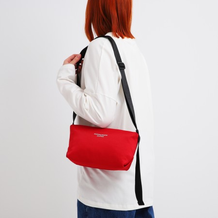Youth bag with zipper, red color-2