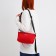 Youth bag with zipper, red color