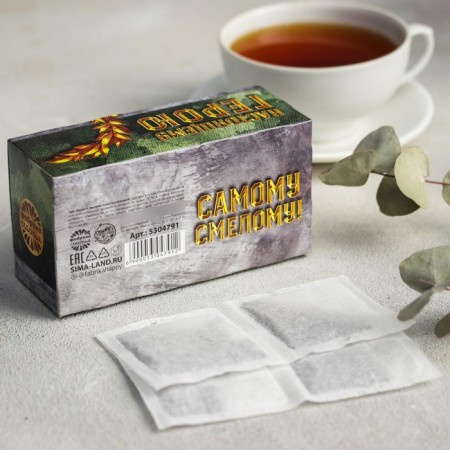 Black tea "23.02. Strong spirit ", 20 filter packages, 40 g.-1