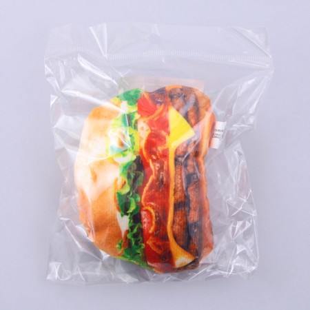 A toy for dogs with a bake "Burger" from textiles, 12 x 9.3 cm-5