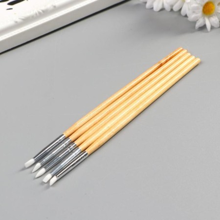 Tools for modeling and giving shape (set of 5 pcs) 18 cm wood, rubber-1