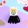 Hair elastic band "Avocado Love" (set 6 pcs) bow, 4 cm, black