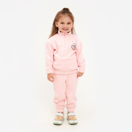 Children's costume (sweatshirt, trousers) minku color peach color, height 98
