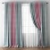 Kirsten curtain set, size 170 x 270 cm, gray / pink
