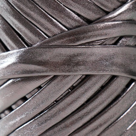 Knitted yarn metallic "disco" 100g (graphite)-2