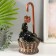 The desktop fountain "Black shiva under the golden jug" 14.5x14.5x30 cm