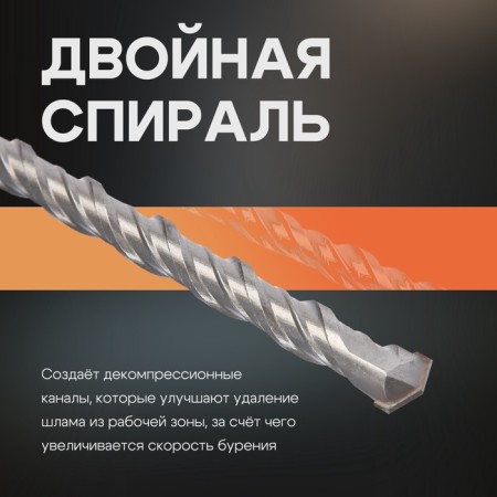 Tour tundra, double spiral, SDS-Plus, 12 x 410 mm.-1