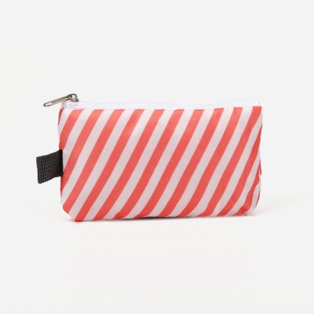 Cosmetic bag on a cord, with a wallet, pink color-4