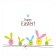 A set of napkins for setting the table "Easter hares", rectangular, size 32x46 cm, 4 pcs