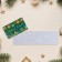 Double mini-postcard "Happy New Year!" Green background, 14 x 8.5 cm
