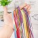 Hair threads, 96 cm, 6 pcs, color mix