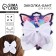 Hair bow White School "Fairy" on a hairpin, 11.3 x 12.6 cm