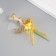 Decorative bouquet "Chrysanthemum" with brilliance, 5x9 cm, yellow