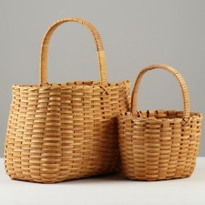 Set of wicker baskets, 28x18xh18/32 cm, 21x14xh13/24 cm, 2 pcs, sequoia
