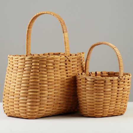 Set of wicker baskets, 28x18xh18/32 cm, 21x14xh13/24 cm, 2 pcs, sequoia