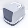 Domik toilet for cats closed with a door 43*32*33 cm, gray
