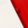 Organizer on the rings A6+, 80 sheets, leatherette, with a valve, a line, with a handle, in a gift box, red