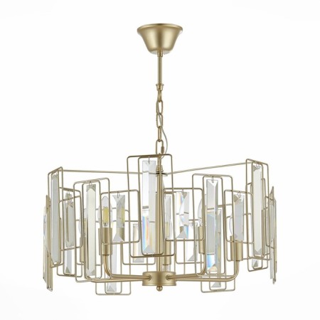 Suspended EVOLUCE lamp. Sle103403-05. Giano. 5x40 watts, E14, 56x56x28 cm, champagne color-5