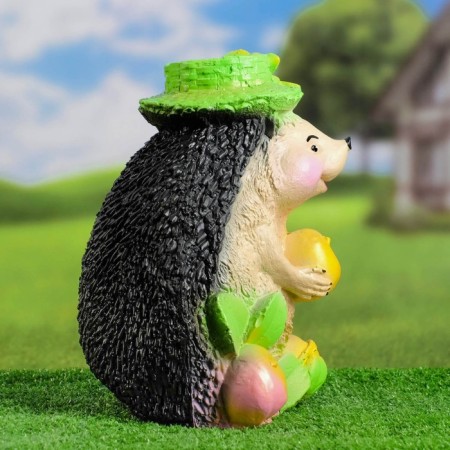 Garden figure "Hedgehog with three apples" 27x20cm-1