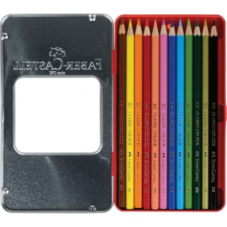 Faber-Castell-Castell “castle”, 12 colors, hexagonal, sharpened, in a metal box-1