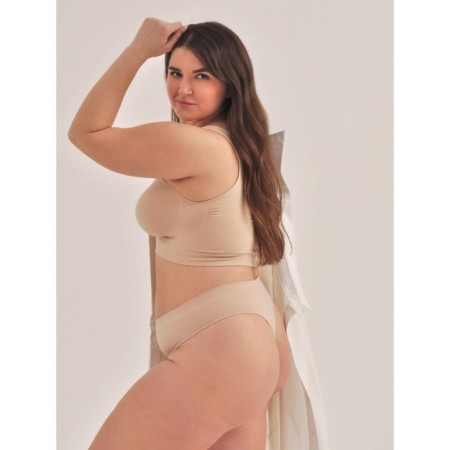 Panties Thong Women's String, size 54-56, bodily color-1