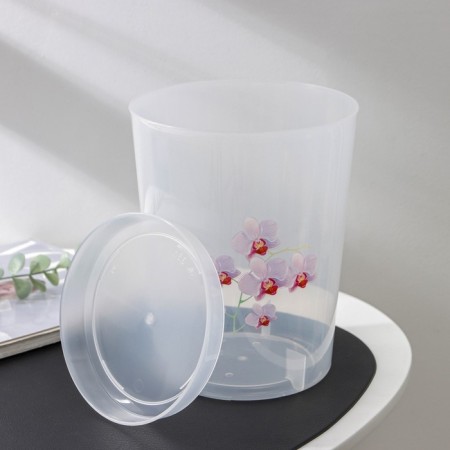 Pot for orchids with a pallet, 3.5 l, the color is transparent-6