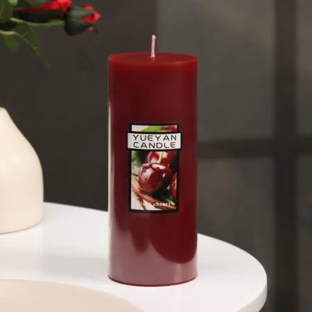 Candle-cylinder aromatic "cherry", 6x15 cm-2