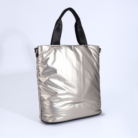 Luggage bag, external pocket, long belt, bronze color-2