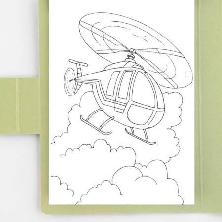 Set in a postcard: an tearful block with tasks and pencils to the "young hero"-4