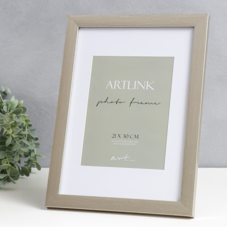 Photo frame Plastic "Gloria" 21x30 cm, with a pass, silver-1