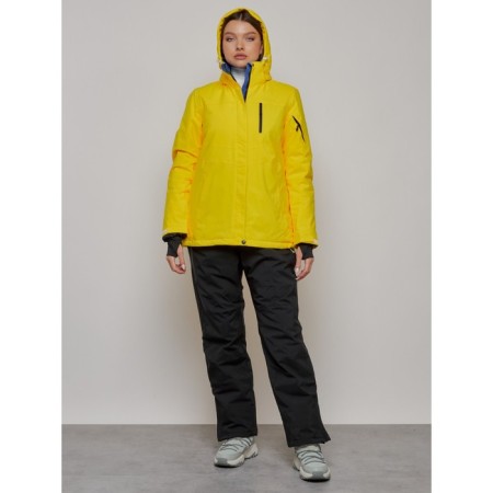 Ski suit female, size 44, yellow color-4