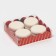 Box for confectionery products with PVC lid "Retro", 13 x 13 x 3 cm, new year
