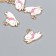 Decor for creativity metal, enamel "Sleeping White Bunny" 1.2x1.6 cm