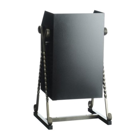 Street urn "square on bent legs" 22 l, black, tank 0.5 mm, 50 x 33 x 33 cm-2