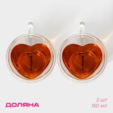 A set of glass mugs with double walls Magistro 