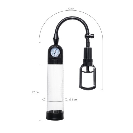 Mechanical pump Sexus Men Training Helmer, ABS plastic, black, 70 cm-6