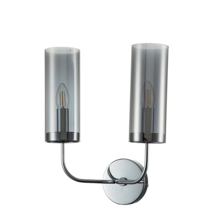 Бра Indigo, 13014/2W Chrome. 2х40Вт, E14, 210х310х390 мм, цвет дымчатый-1